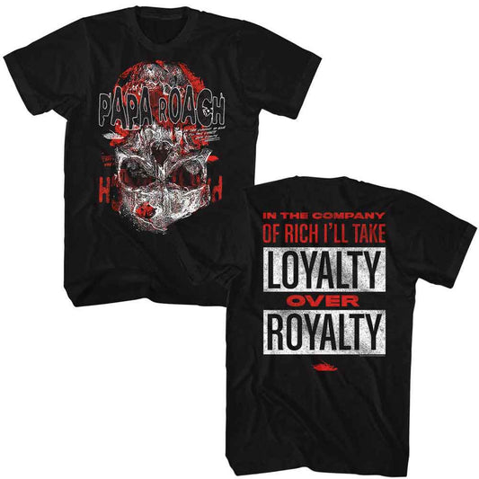 Papa Roach - Loyalty Over Royalty - American Classics - Black 2-Sided Adult Short Sleeve T-Shirt