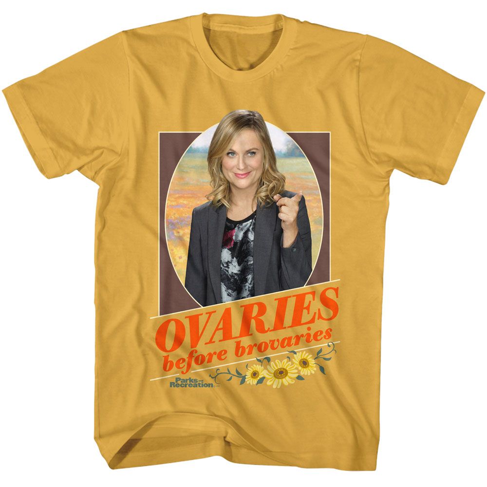 Parks And Recreation - Brovaries - American Classics - Solid Yellow Adult Short Sleeve T-Shirt