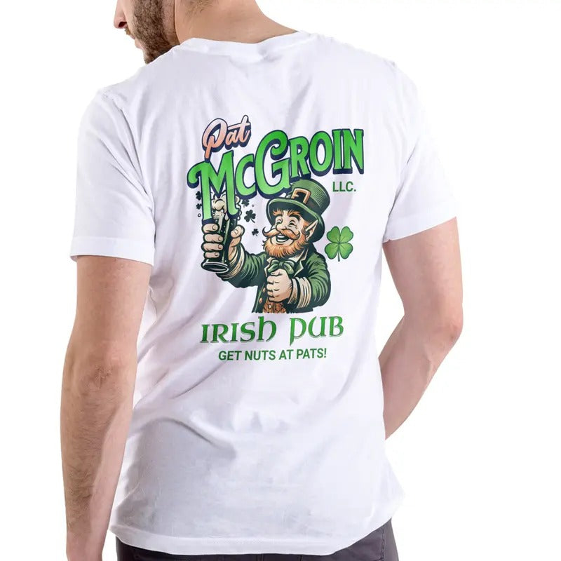 PAT MCGROIN IRISH PUB T Shirt, Unisex Cotton Casual Menswear Hoodie, Sweatshirt | InkThreadWorks.com