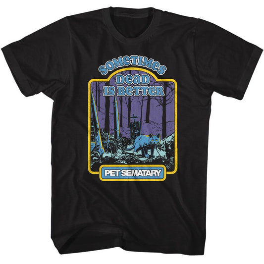 Pet Sematary - Storybook Sematary - American Classics - Solid Black Adult Short Sleeve T-Shirt