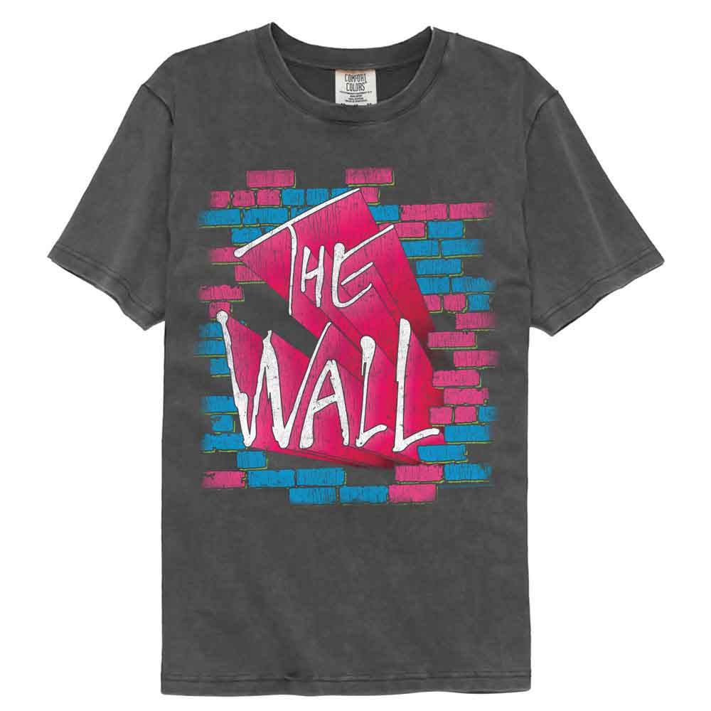 Pink Floyd - The Wall Bricks - American Classics - Gray Solid Adult Short Sleeve Comfort Color T-Shirt