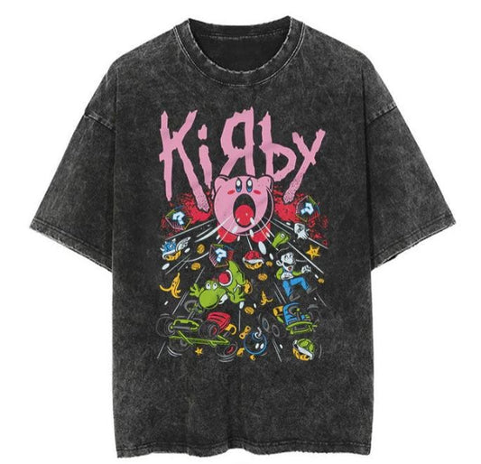 PINK DEMON VINTAGE TEE , for unisex , gift for anime fan Menswear Top Hoodie, Sweatshirt | InkThreadWorks.com