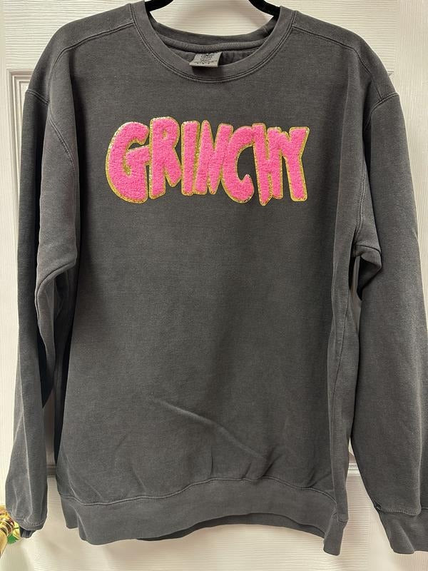 PINK I'm Not Going Pink Patch Comfort Colors Sweatshirt -- PEPPER T-Shirts, Hoodie | InkThreadWorks.com