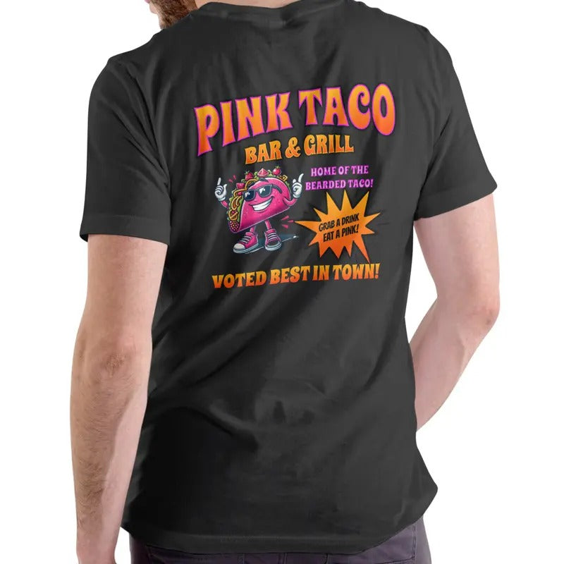 PINK TACO BAR AND GRILL,funny T Shirt, Unisex, Cotton Casual Menswear Hoodie, Sweatshirt | InkThreadWorks.com