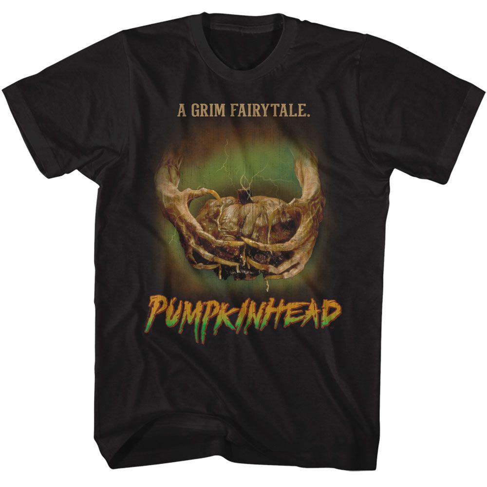 Pumpkinhead - Claws Holding A Nasty Pumpkin - American Classics - Solid Black Adult Short Sleeve T-Shirt