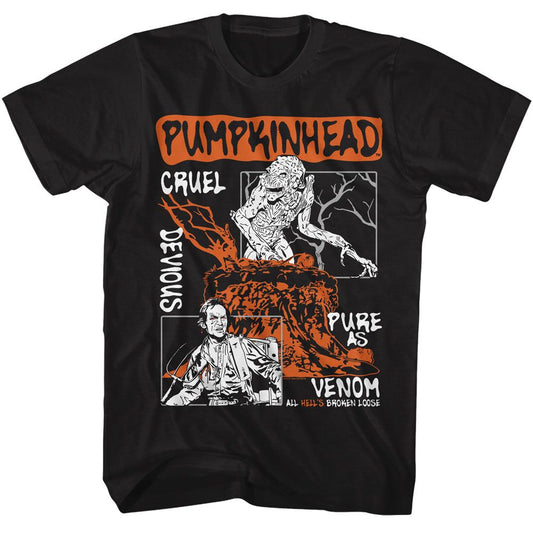 Pumpkinhead - Panels Alt - American Classics - Solid Black Adult Short Sleeve T-Shirt
