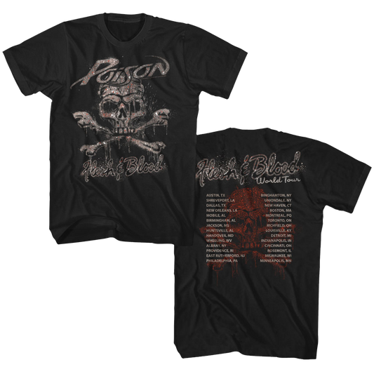 Poison - Flesh & Blood World Tour - Short Sleeve - Adult - T-Shirt