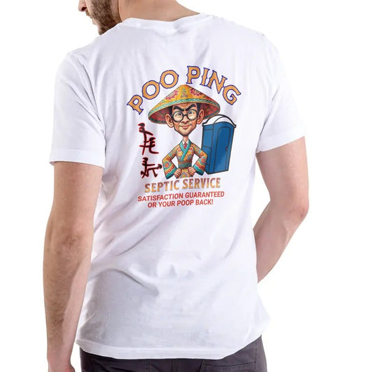POO PING SEPTIC SERVICE T Shirt, Unisex, Cotton Menswear Soft Hoodie, Sweatshirt | InkThreadWorks.com