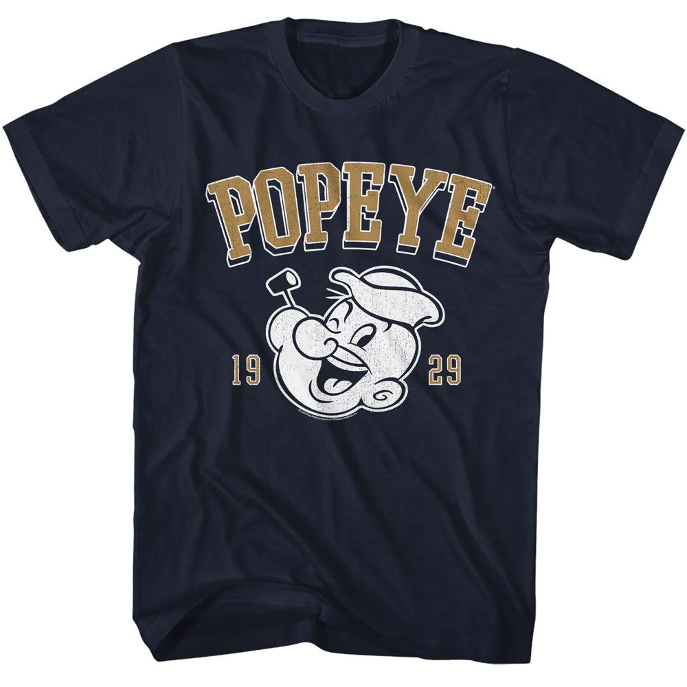 Popeye - Athletic - American Classics - Solid Blue Adult Short Sleeve T-Shirt