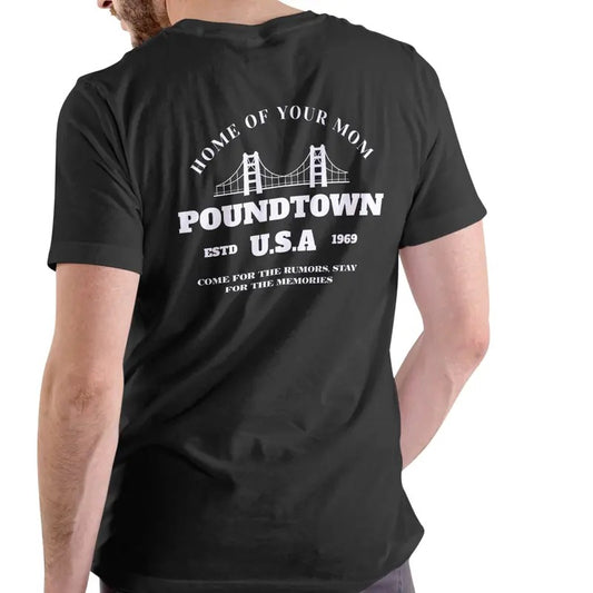 POUNDTOWN USA HOME OF YOUR MOM T Shirt, Unisex Cotton Casual Menswear Hoodie, Sweatshirt | InkThreadWorks.com