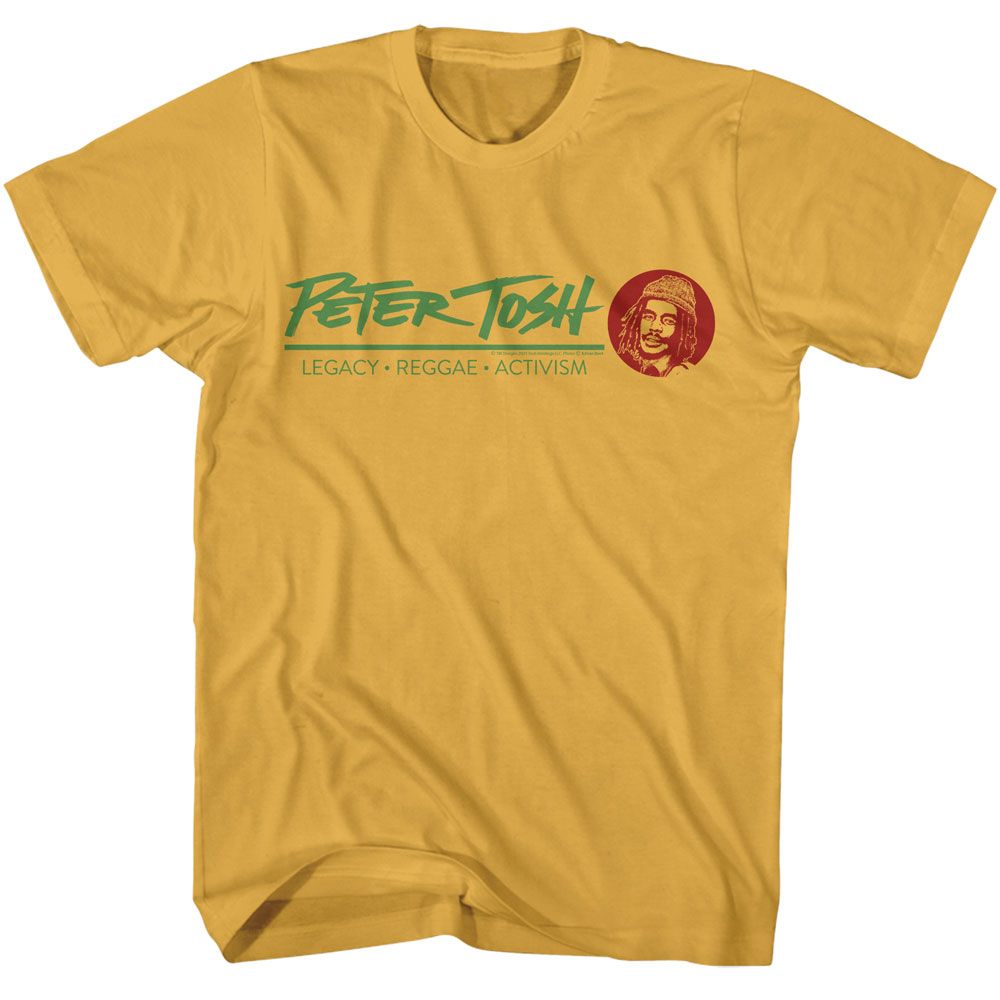 Peter Tosh - Chest - American Classics - Solid Yellow Adult Short Sleeve T-Shirt