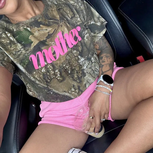 PUFF 'Mother Nature' Realtree Camo T-Shirt, Neon Pink "Mother" Camo Shirt Hoodie, Sweatshirt | InkThreadWorks.com