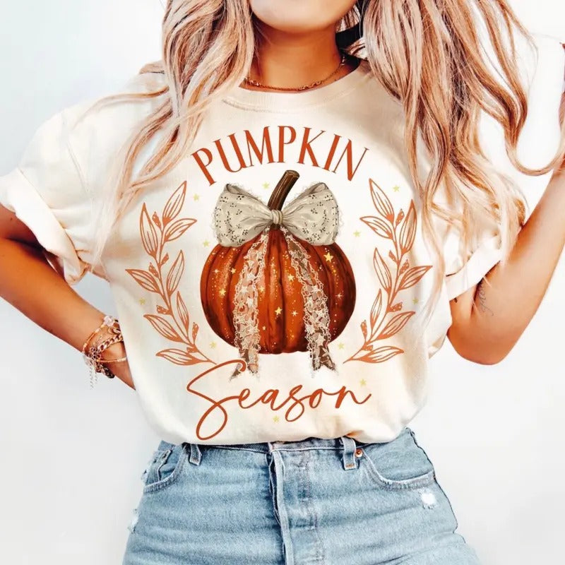 PUMPKIN Fall Comfort Colors Tshirt Hoodie, Sweatshirt | InkThreadWorks.com