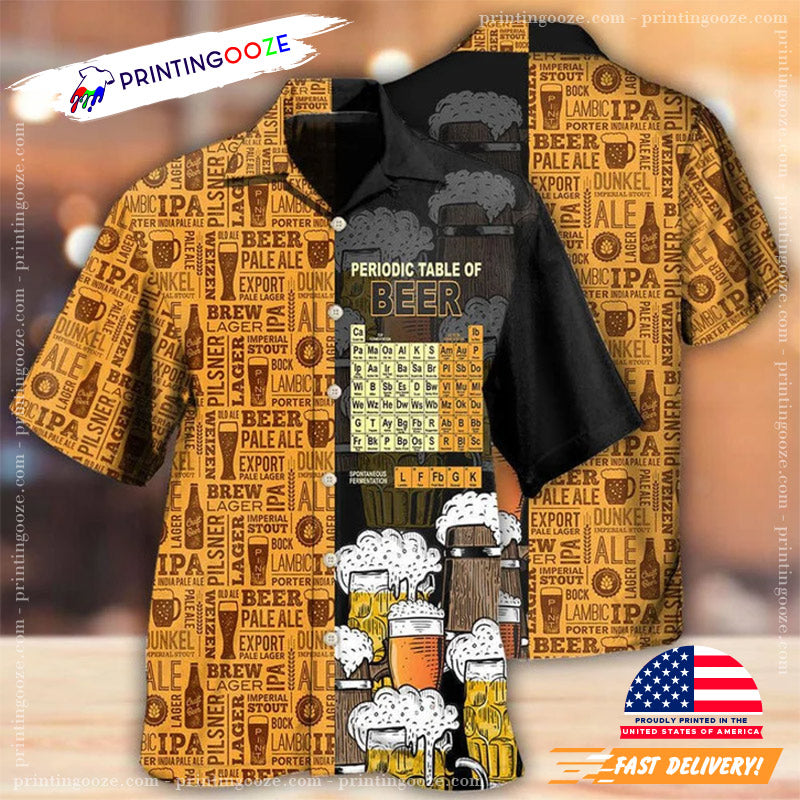 Periodic Table Of Beer Chemistry Hawaiian Shirt, Beer National Day