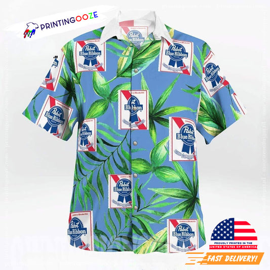 Pabst Blue Ribbon Beer Hawaiian Shirt For Summer Lovers