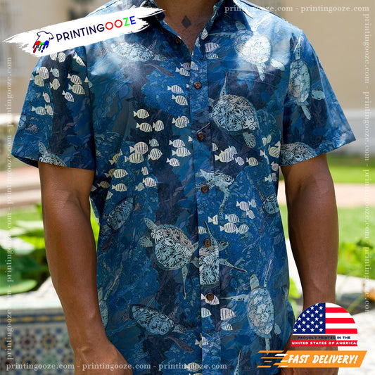 Pacific Honu Bale Hawaiian Shirt