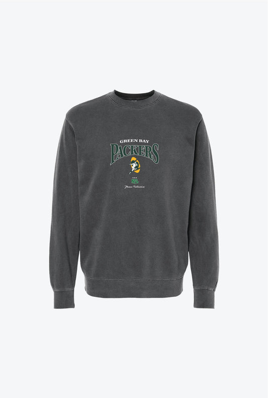 Green Bay Packers Vintage Embroidered Crewneck - Black