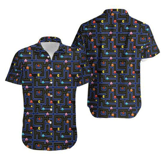Pacman hawaiian shirt gift for family and friend 2711262