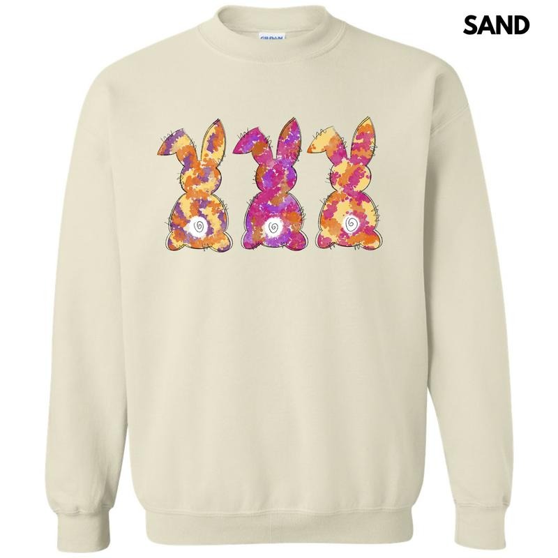 Painted Bunny Trio Sweatshirt 'NLB' T-Shirts, Hoodie | InkThreadWorks.com