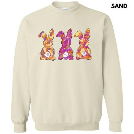 Painted Bunny Trio Sweatshirt 'NLB' T-Shirts, Hoodie | InkThreadWorks.com