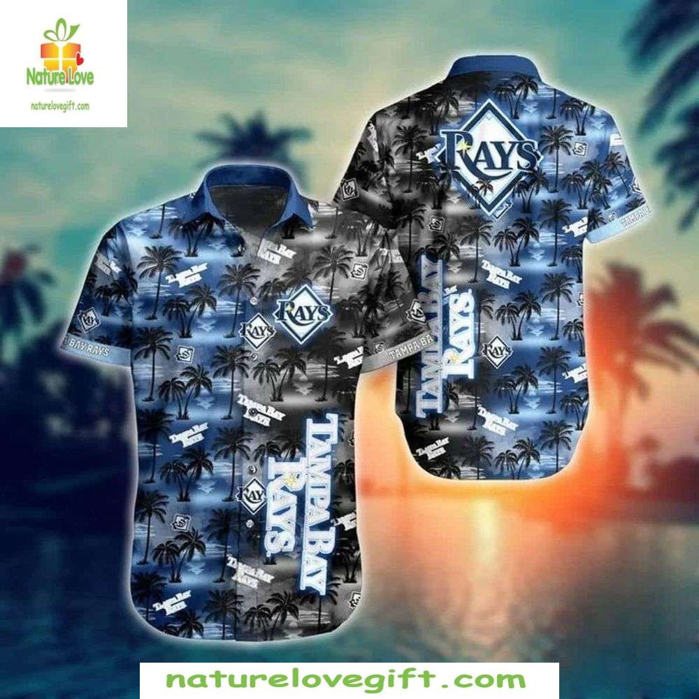 Tampa Bay Rays Hawaiian Shirt MLB Baseball Apparel Palm Beach Style
