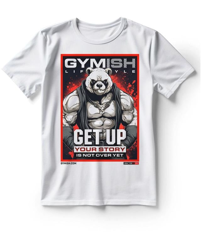 Panda Get-Up Funny Gym Workout T-Shirt for Men with Air Freshener Gift Set Hoodie, Sweatshirt | InkThreadWorks.com