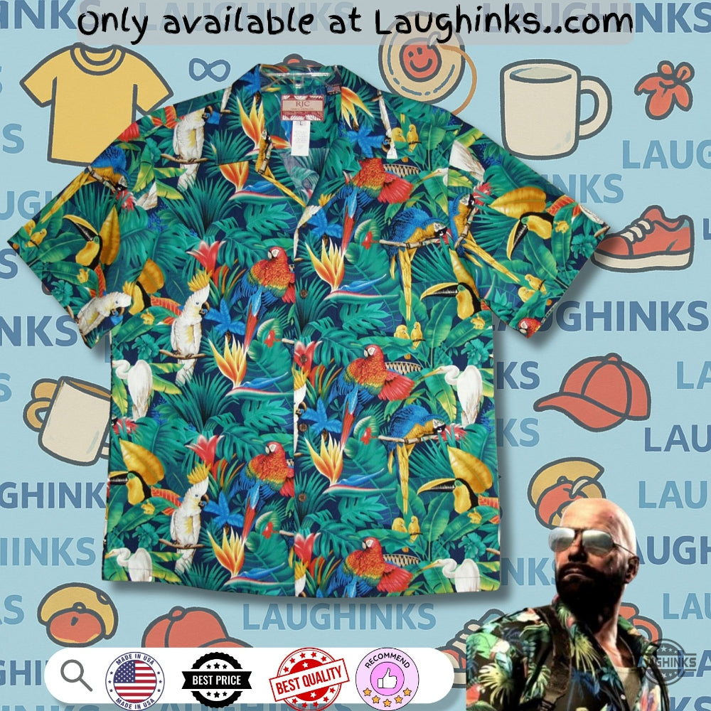 Paradise Parrots Toucans Max Payne 3 Hawaiian Shirt