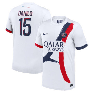 Paris #15 Danilo Pereira Saint-Germain 202425 Away Men Jersey - White