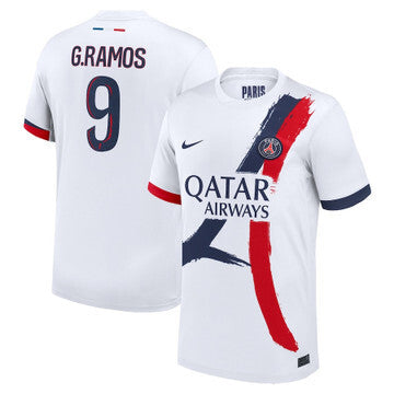 Paris #9 Gonçalo Ramos Saint-Germain 202425 Away Men Jersey - White