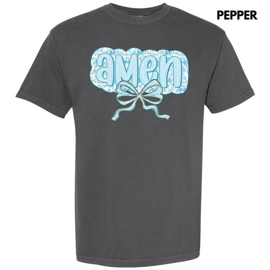Pastel Blue Amen Comfort Colors T-Shirt 'NLB' Hoodie, Sweatshirt | InkThreadWorks.com