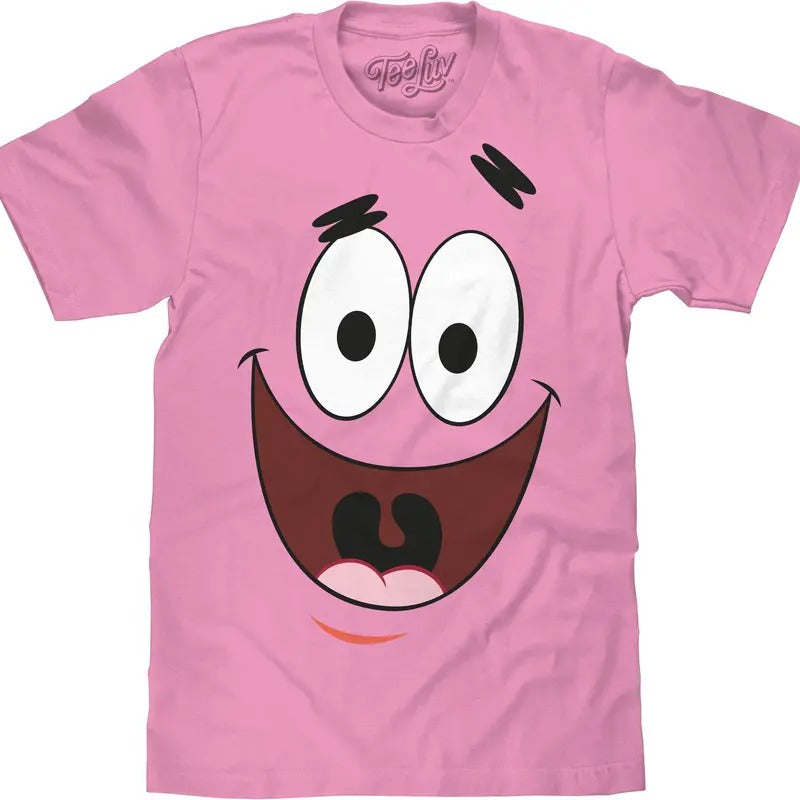 Patrick Star Face T-Shirt - Light Pink Hoodie, Sweatshirt | InkThreadWorks.com