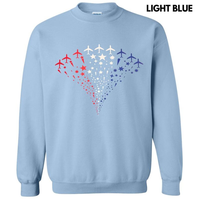 Patriotic Airplanes Sweatshirt T-Shirts, Hoodie | InkThreadWorks.com