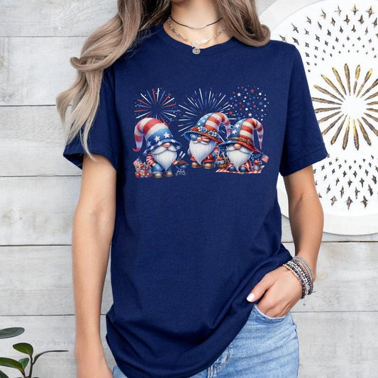 Patriotic Gnome Shirt For 4th Of July Tshirt For Gnome Lover Red White And Blue Gnome Shirt Cute Gnome Independence Day T...