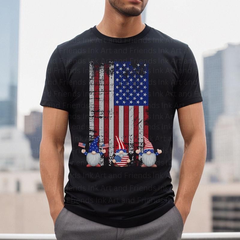 Patriotic Gnome Shirt Funny Gnome Shirt Cute Gnome Shirt Fourth Of July Gnome T-shirt Gnome Shirt Flag Gnome Shirt Gnome 4th Of July Gnome