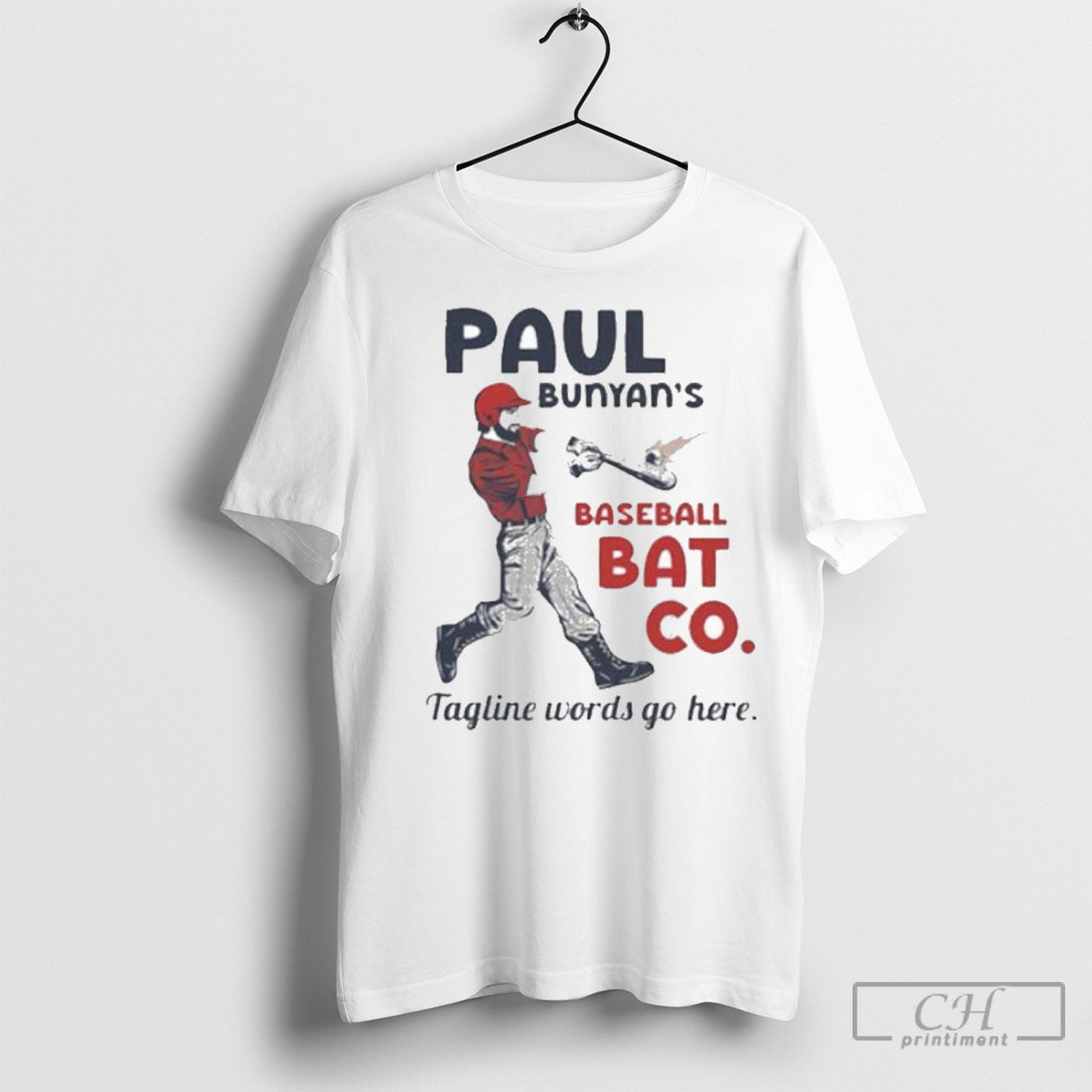 Paul Bunyans Baseball Bat Co Tagline Words Go Here