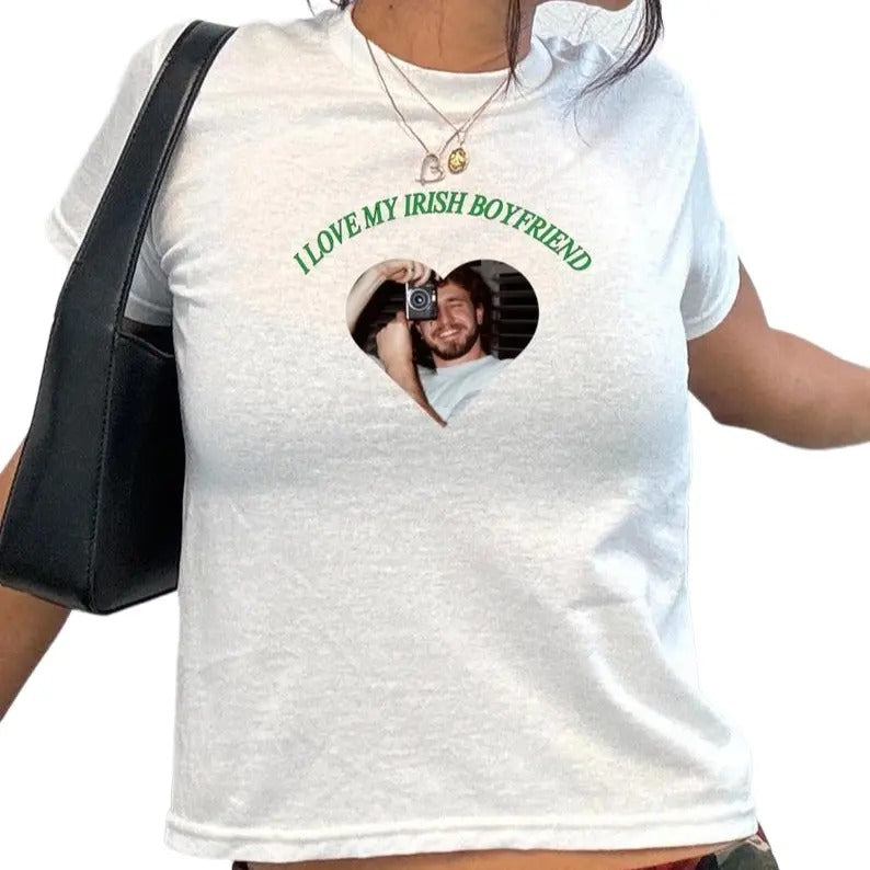 Paul Mescal I Love My Irish Boyfriend St Patty's Day Baby Tee, Lucky Irish Trendy Retro St Paddys Day Baby Tee y2k St....