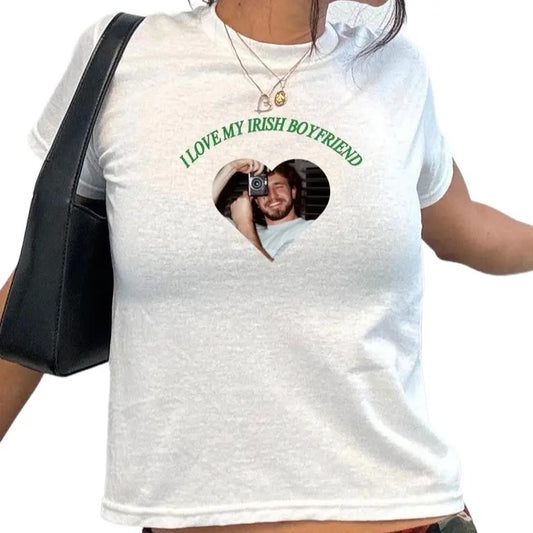 Paul Mescal I Love My Irish Boyfriend St Patty's Day Baby Tee, Lucky Irish Trendy Retro St Paddys Day Baby Tee y2k St....