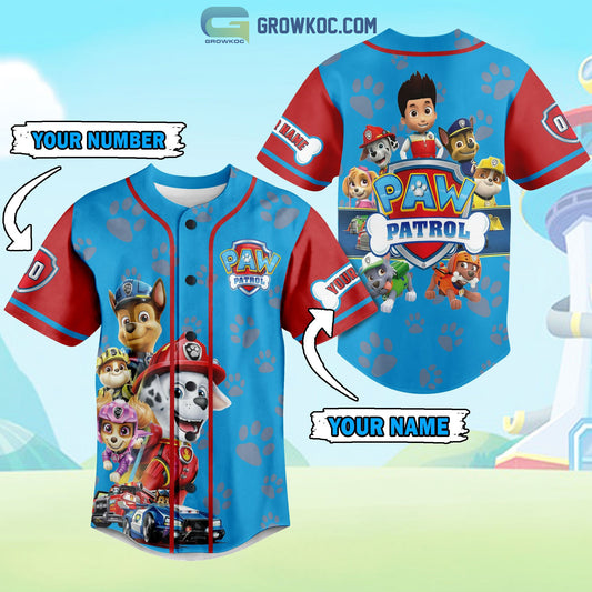 Paw Patrol Cartoon Personalized Baseball Jersey