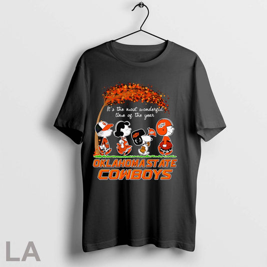 Peanuts Its The Most Wonderful Time Of The Year Oklahoma State Cowboys T Shirt