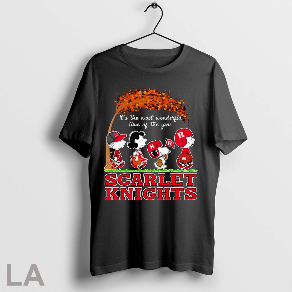 Peanuts Its The Most Wonderful Time Of The Year Scarlet Knights T Shirt
