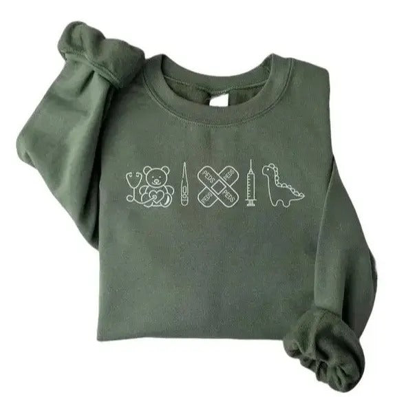Pediatrics Sweatshirt, Peds Crew Team Sweater, Pediatric RN Gifts, Gift for Practitioner RN Future Nurse Tops Underwear...