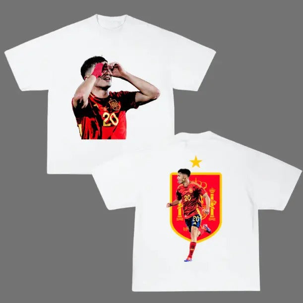 Pedri National Icons T-Shirt, Pedri 2-Sided Vintage Tee, Unisex Soccer Shirt, Sport Graphic Tees, Menswear Womenswear Streetwear