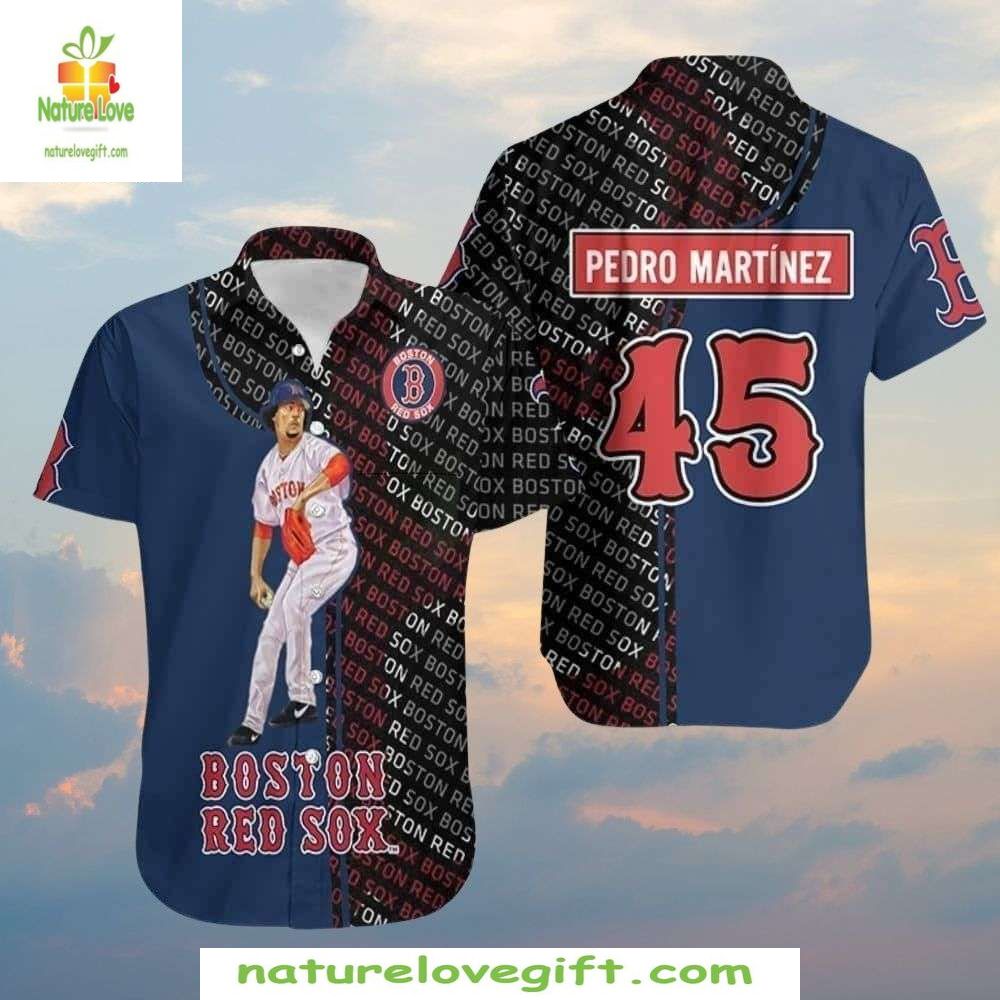 Pedro Martinez Red Sox Hawaiian Shirt MLB Baseball Aloha Shirt