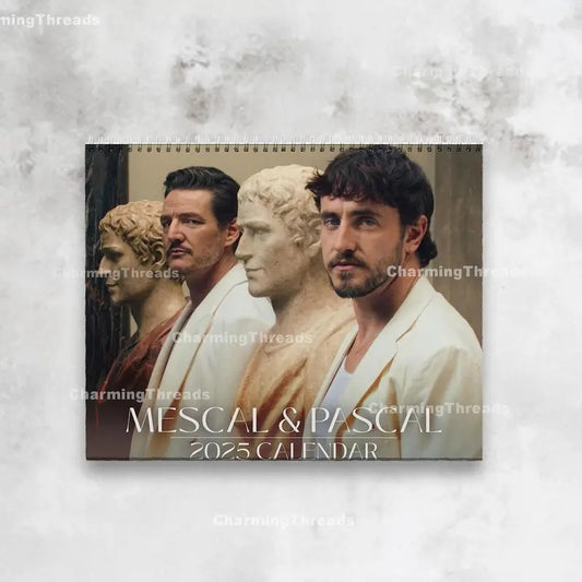 Pedro P4sc4l Paul Mesc4l 2025 Wall Calendar Planner, Celebrity Merchandise, Celebrity Crush Merch, Unique Holiday Gift, New Year 2025