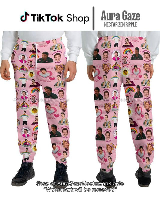 Pedro Pascal Pink Sweatpants For Fan, Pedro Pascal Colorful Pants, Movie Merch, Celebrity Crush Merch, Gift Ideas For Besfriends