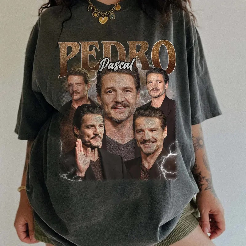 Pedro Pascal Renaldo SNL Comfort Colors Unisex Tshirt For Fan, Pedro Pascal Movie 90s Retro Bootleg Shirt, Fan Merch Celebrity Crush, Style Cotton Top