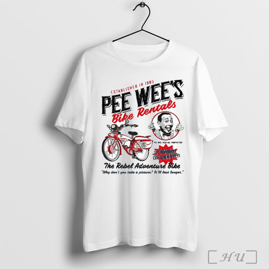 Pee Wees Bike Rentals The Rebel Adventure Bike T Shirt