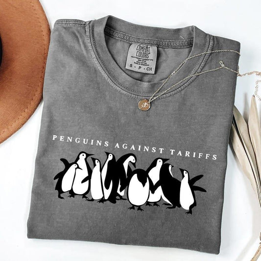 Penguins Against Tariffs Shirt, Resist Tariffs Shirt, Resistance Tee, Anti MAGA Protest Shirt Hoodie, Sweatshirt