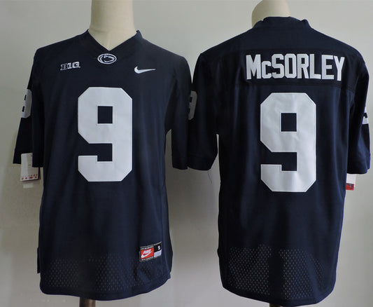 Penn State Nittany Lions Blue #9 Trace McSorley Style 4