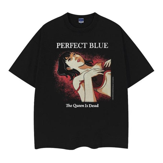 Perfect Blue "Perfect Room" Vintage Oversized Tee Anime T-shirt 100% Cotton Original Design Men's Top Casual Streetwear